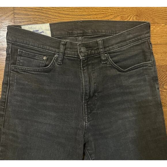 Skinny Coupe Moulante Jeans Womens Black 29/32 Denim H&M Distressed - Picture 4 of 13